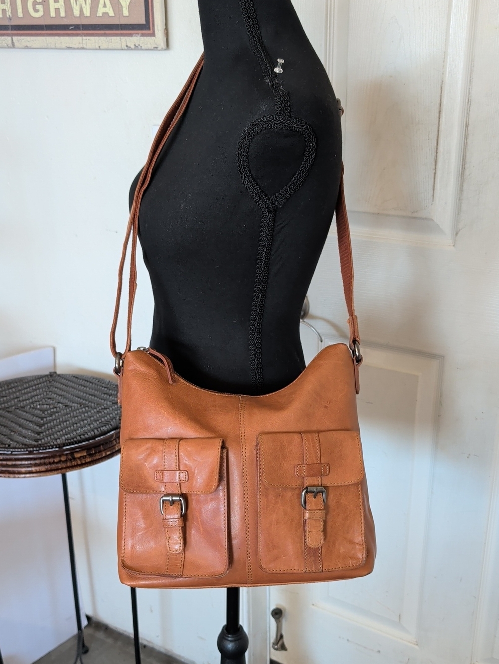 Spikes & Sparrow Leather Crossbody Bag